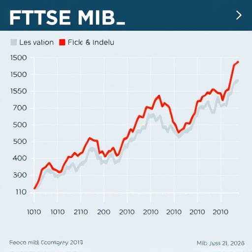 Grafico dell'andamento dell'indice FTSE MIB della Borsa di Milano